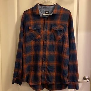 Vans Classic Fit Button Down Flannel, Size Mens L